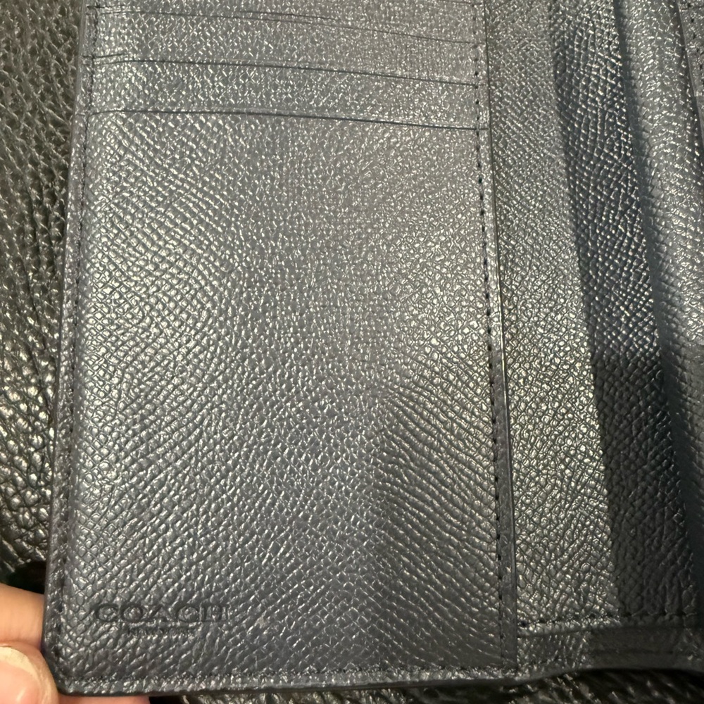Coach Vivid Blue Leather small trifold Wallet - Picture 4 of 8